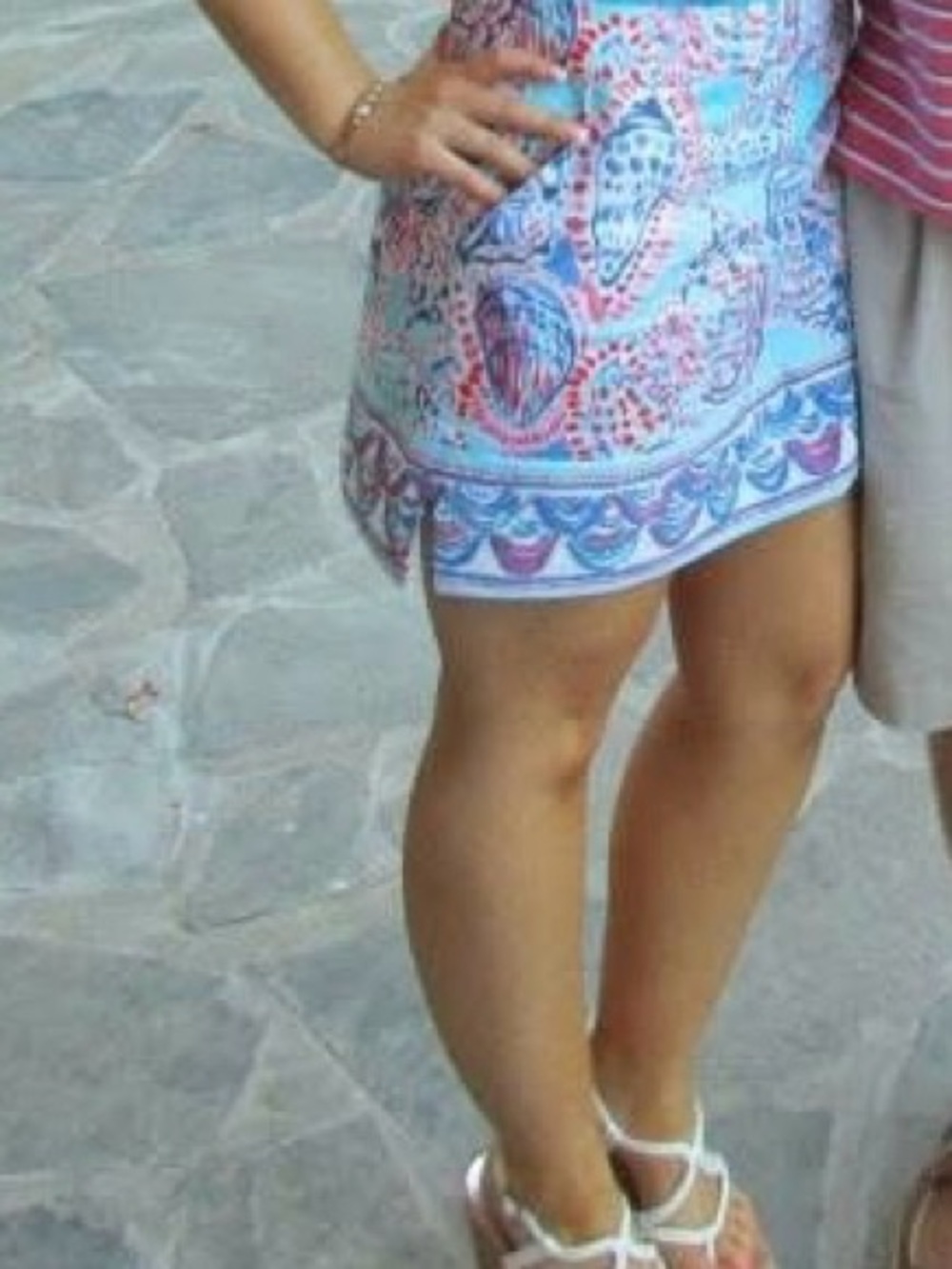 Lilly Pulitzer Patterned Blue & Pink Skort